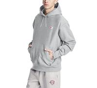 Champion Men's Invalid Data Hooded Sweatshirt, Oxford Gray/Left Chest C Logo, L