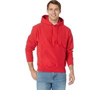 Champion Men's Invalid Data Hooded Sweatshirt, Team Red Scarlet/Left Chest C Logo, S