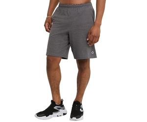 Champion Men's Jersey Short with Pockets Shorts, Granite Heather, XL