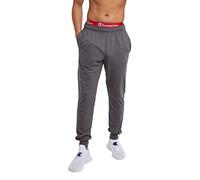 Champion Men's Joggers, Lightweight Lounge, Jersey Graphic Pants, 31" Sweatpants, Granite Heather C Patch Logo, XXL