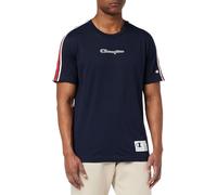 CHAMPION MEN'S LEGACY CONTRAST DETAILS TAPED T-SHIRT TEE NAVY RETRO NEW BNWT OG
