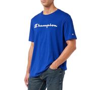 CHAMPION MEN'S LEGACY CREW NECK T-SHIRT TEE TOP BLUE LINEAR LOGO 00S NEW BNWT OG