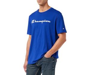 CHAMPION MEN'S LEGACY CREW NECK T-SHIRT TEE TOP BLUE LINEAR LOGO 00S NEW BNWT OG