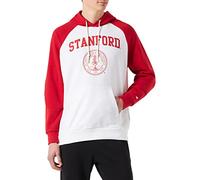 Champion Men's Legacy Heavy Powerblend Hooded Sweatshirt, (White/Red College), M