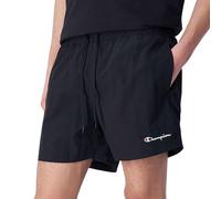 Champion Men's Legacy Icons Beachshorts-Crinkle Taslon Small Script Logo Swim Trunks, Black, M