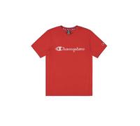 Champion Men's Legacy Modern Sport (220381) -Train Micro Mesh Script Logo Ss Crewneck T-Shirt, Red (RS011), XS