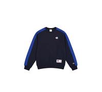 Champion Men's Legacy Retro Sport (220318) -Soft Compact Poly Fleece Crew Neck Sweatshirt, Navy/Deep Blue (NNY/Bai), S, Navy/Deep Blue (Nny/Bai), S