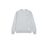 Champion Men's Legacy Retro Sport (220325) -Soft Compact Poly Fleece Back Logo Crewneck Sweatshirt, Grey (EM021), S