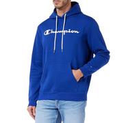 CHAMPION MEN'S LEGACY SCRIPT LOGO HOODIE BLUE COMFY WARM FLEECE RETRO NEW BNWT