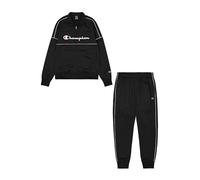Champion Men's Legacy Script Shop (220292) -Special Polywarpknit Semi-Dull High-Neck Rib-Cuff Tracksuit, Black, S