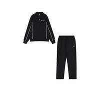 Champion Men's Legacy Script Shop Piping (220289) -Soft Compact Powerblend Fleece High-Neck Tracksuit, Black (KK001), L