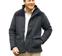 Champion Mens Lewis Country Estate Quilted Fleece Coat Black M