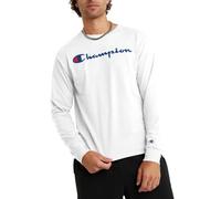 Champion Men's, Classic Long Sleeve, Comfortable, Soft T-Shirt (Reg. Or Big & Tall), White Script, 3XL