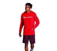 Champion Men's Middleweight Jersey Hoodie, Script Logo, Scarlet, Medium