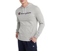 Champion Men's, Midweight, Soft and Comfortable T-Shirt Hoodie Jacket, Oxford Gray Script, XL