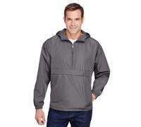 champion Mens Packable Anorak 14 Zip Jacket (cO200) -graphite -L