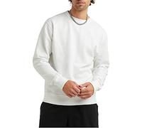 Champion Men's, Powerblend, Fleece, Crewneck Sweatshirt (Reg. Or Big & Tall), White C Logo, XXL
