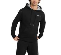 Champion Men's, Powerblend, Fleece Hoodie, Comfortable Sweatshirt, Logo (Reg. Or Big & Tall) Hooded, Black Small Script, XL