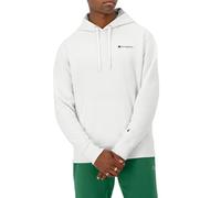 Champion Men's, Powerblend, Fleece Hoodie, Comfortable Sweatshirt, Logo (Reg. Or Big & Tall) Hooded, White Small Script, S