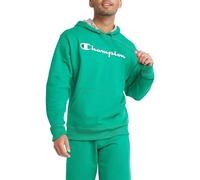 Champion Men's Powerblend Fleece Hoodie, Hooded Sweatshirt, Green Vine Script, L
