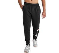 Champion Men's, Powerblend, Fleece Joggers, Comfortable Sweatpants (Reg. Or Big & Tall), Black Script, XXX-Large