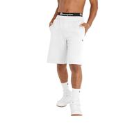 Champion Men's, Powerblend, Fleece Midweight, Athletic Shorts with Pockets (Reg. Or Big & Tall), White C Patch Logo, Medium