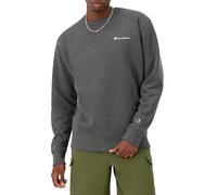 Champion Men's Crewneck, Powerblend Fleece, Hoodie Sweatshirt, Script Logo (Reg. Or Big & Tall), Granite Heather, XXL