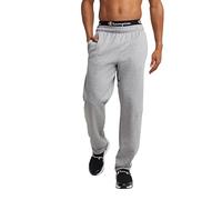 Champion Men's, Powerblend, Fleece Open-Bottom Sweatpants (Reg. Or Big & Tall), Oxford Gray C Patch Logo, X-Large