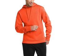 Champion Men's Powerblend Hooded Sweatshirt, Spicy Orange C Logo, S