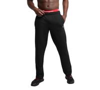 Champion Men's Powerblend Open Bottom Fleece Pants, Black-549314, S UK