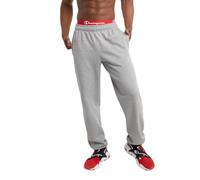 Champion Men's Powerblend Relaxed Bottom Fleece Pants, Oxford Gray, L