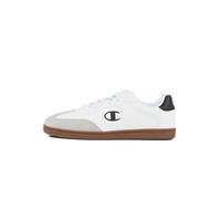 Champion Men's Prestige Mix Material Low Sneakers, White Black ww001, 11 UK
