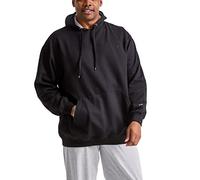 Champion Mens Powerblend Hoodie for Men, Hoodie Sweatshirt, Iconic C Logo (Reg. Or Big & Tall), Black C Logo, Large Tall
