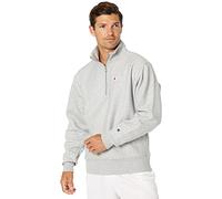 Champion Men's Reverse Weave 1/4 Zip Pullover Hooded Sweatshirt, Oxford Gray, Medium