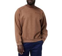 Champion Men's Rochester 1919 Script Logo Dyed/Wash Crewneck Sweater, Marrone, M