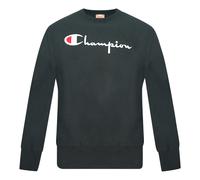 Champion Mens Script Logo Black Sweatshirt Cotton - Size X-Small