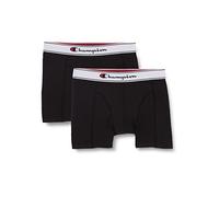 Champion Men's Seasonal Solid Color x2 Boxer Briefs, Black, M (Pack of 2)