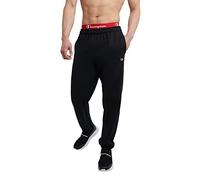 Champion Men's Sweatpants, Powerblend, Fleece, Comfortable Relaxed-Bottom Pants (Reg. Or Big & Tall), Black C Patch Logo, XXX-Large