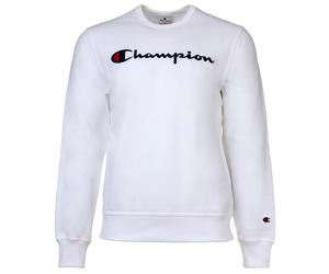 Champion Men's Sweatshirt - Crewneck, Long Sleeve, Logo, Solid Color