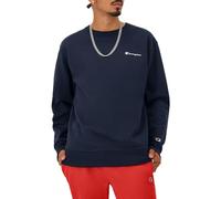 Champion Men's Crewneck, Powerblend Fleece, Hoodie Sweatshirt Logo (Reg. Or Big & Tall), Navy Small Script, S