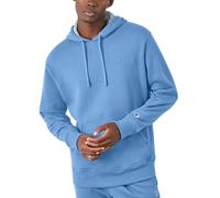 Champion Men's Sweatshirt, Powerblend Hoodie for Men, Iconic 'C' Logo Hoody, Swiss Blue-407d55, S UK