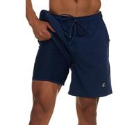 Champion Mens Swim Trunks with Compression Liner, 2 in 1 Mens Bathing Suit Shorts, 7 Inch Inseam Board Shorts for Swimming, Navy, X-Large