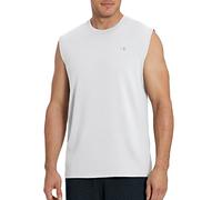 Champion Men's T-Shirt, Sleeveless, Tank, Classic Muscle Tee Top (Reg. Or Big & Tall), White, XL