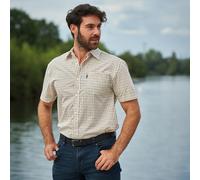 Champion Men's Tattersall Short Sleeve Check Shirt - Green, Size Large