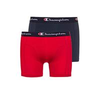 Champion Mens Underwear Basics 2 Pk Boxer Briefs, Dark Blue/Red, M UK