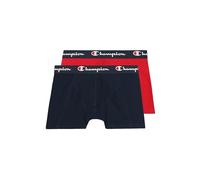 Champion Mens Underwear Basics 2 Pk Boxer Briefs, Dark Blue/Red, XS UK