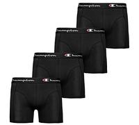 Champion Men's Core x4 Boxer Briefs, Black, M (Pack of 4)