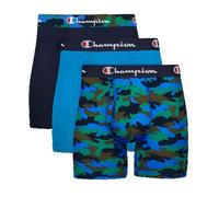 Champion Men's Underwear Boxer Briefs, Total Support Pouch, Assorted Multi-Pack, Blue Camo Print/Balboa Blue/Navy-3 Pack, XL (Pack of 3)