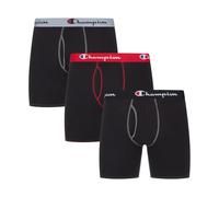 Champion Men's Underwear Boxer Briefs, Total Support Pouch, Cotton Stretch, Multi-Pack (Pack of 3)