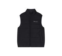 Champion Men's Vest Jacket, zip-up lightweight padded vest, water-resistant crinkle-effect nylon, zipped front pockets, sustainable Repreve padding, high collar